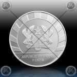 1oz GHANA 5 Cedis 2020 "Ice Age - CAVE BEAR" BU